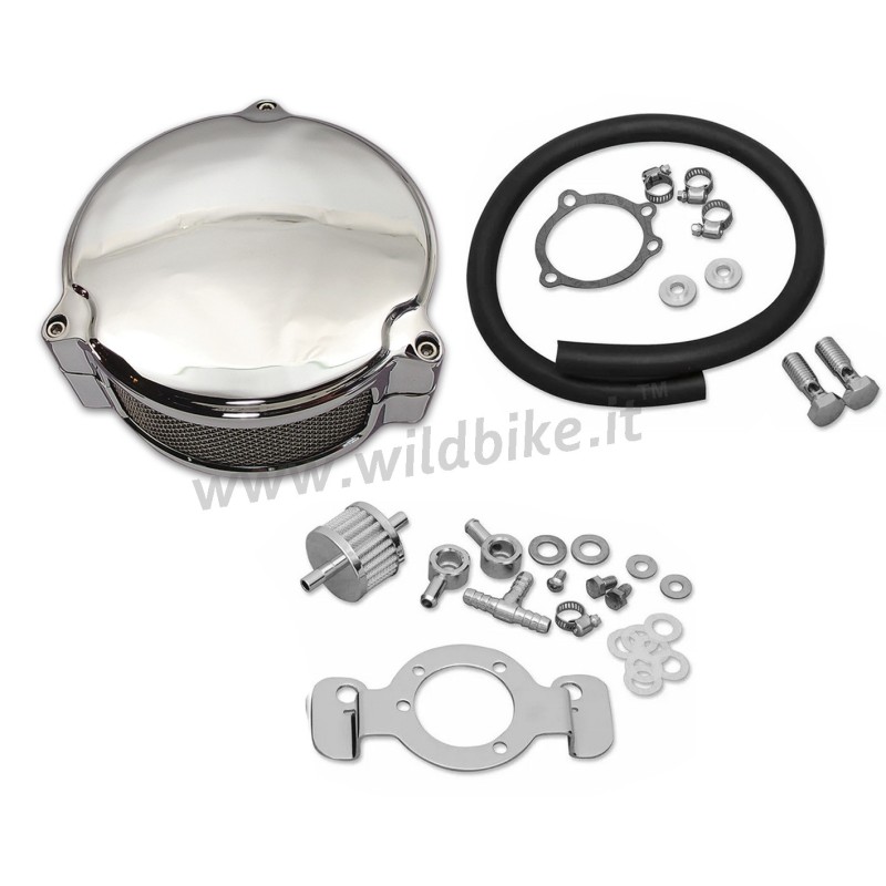 LUFTFILTERKASTEN KIT BOX ROUND NEW ERA CHROME HARLEY DAVIDSON XL SPORTSTER 2007-21