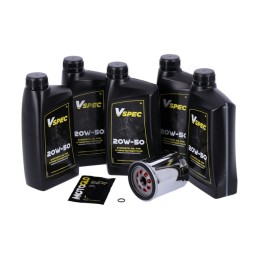 KIT TAGLIANDO OLIO MOTORE VSPEC SINTETICO 20W50 HARLEY DAVIDSON FLH FLT TOURING 2017-25