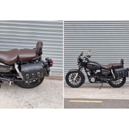 BORSE LATERALI IN PELLE HIGHWAYMAN CLASSIC LARGE MOTO CUSTOM E HARLEY DAVIDSON