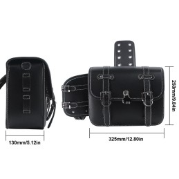 SACOCHES CUIR HIGHWAYMAN CLASSIC LARGE CUSTOM MOTO ET HARLEY DAVIDSON