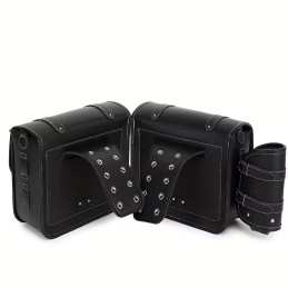 SADDLEBAGS LEATHER HIGHWAYMAN CLASSIC LARGE CUSTOM MOTORCYCLE AND HARLEY DAVIDSON