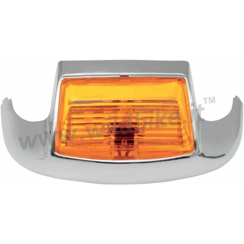 DECORAZIONE FREGIO CROMATO LUCE AMBRA PARAFANGO ANTERIORE HARLEY DAVIDSON FLH TOURING 2000-13