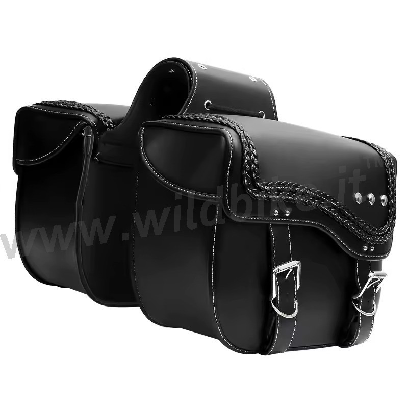 SADDLEBAGS LEATHER CRUISER CLASSIC LARGE CUSTOM MOTORCYCLE AND HARLEY DAVIDSON
