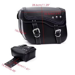 SADDLEBAGS LEATHER CRUISER CLASSIC LARGE CUSTOM MOTORCYCLE AND HARLEY DAVIDSON