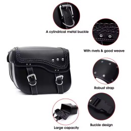 SACOCHES CUIR CRUISER CLASSIC LARGE CUSTOM MOTO ET HARLEY DAVIDSON