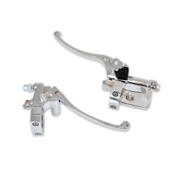 CHROME BRAKE AND CLUTCH LEVERS SET ALUMINUM HONDA VT 600/750 C SHADOW 88-09