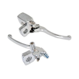 CHROME BRAKE AND CLUTCH LEVERS SET ALUMINUM 1" 25 MM FOR MOTORCYCLE