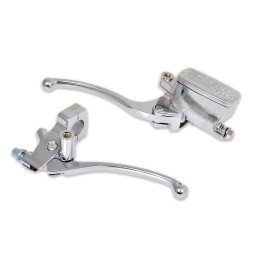 SET LEVE FRENO E FRIZIONE IN ALLUMINIO CROMATO 1" 25 MM PER MOTO
