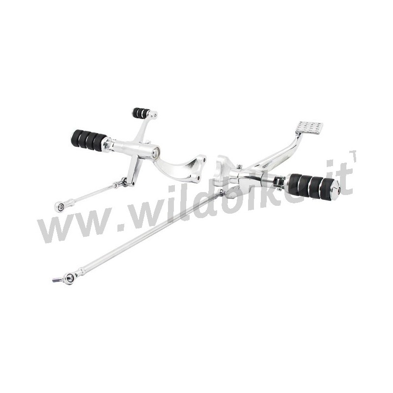 FUSSRASTENANLAGEN DELUXE CHROM FÜR HARLEY DAVIDSON XL SPORTSTER 04-13