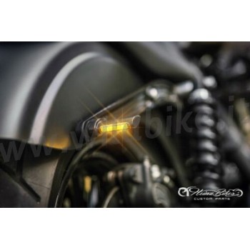 MINI CLIGNOTANTS ARRIERE NOIR LED EU APPROUVÉ POUR HARLEY DAVIDSON SOFTAIL M-EIGHT 18-24