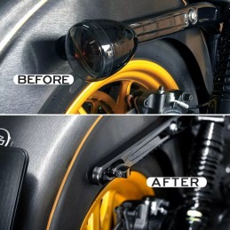 KIT MINI CLIGNOTANTS NANO NOIR LED EU APPROUVÉ HARLEY DAVIDSON SOFTAIL 2018-2024