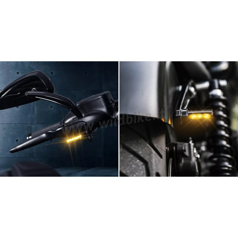 KIT BLINKER WINGLET SCHWARZEN LED EU ZUGELASSEN HARLEY DAVIDSON SOFTAIL 2018-25