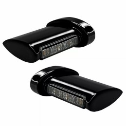 KIT BLINKER WINGLET SCHWARZEN LED EU ZUGELASSEN HARLEY DAVIDSON SOFTAIL 2018-25