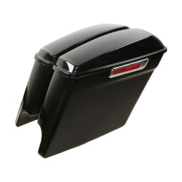 SATTELTASCHEN HARTE ERWEITERT +5" SCHWARZEN HARLEY DAVIDSON FLH FLT TOURING 2014-24