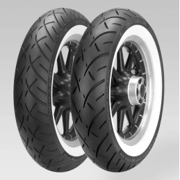PAIR OF TIRES METZELER ME 888 WHITE BAND HARLEY DAVIDSON XL 1200 C CUSTOM 2005-20