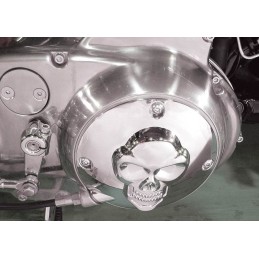 COUVERCLE CHROMÉ CRÂNE DERBY EMBRAYAGE HARLEY DAVIDSON XL SPORTSTER 1994-2003