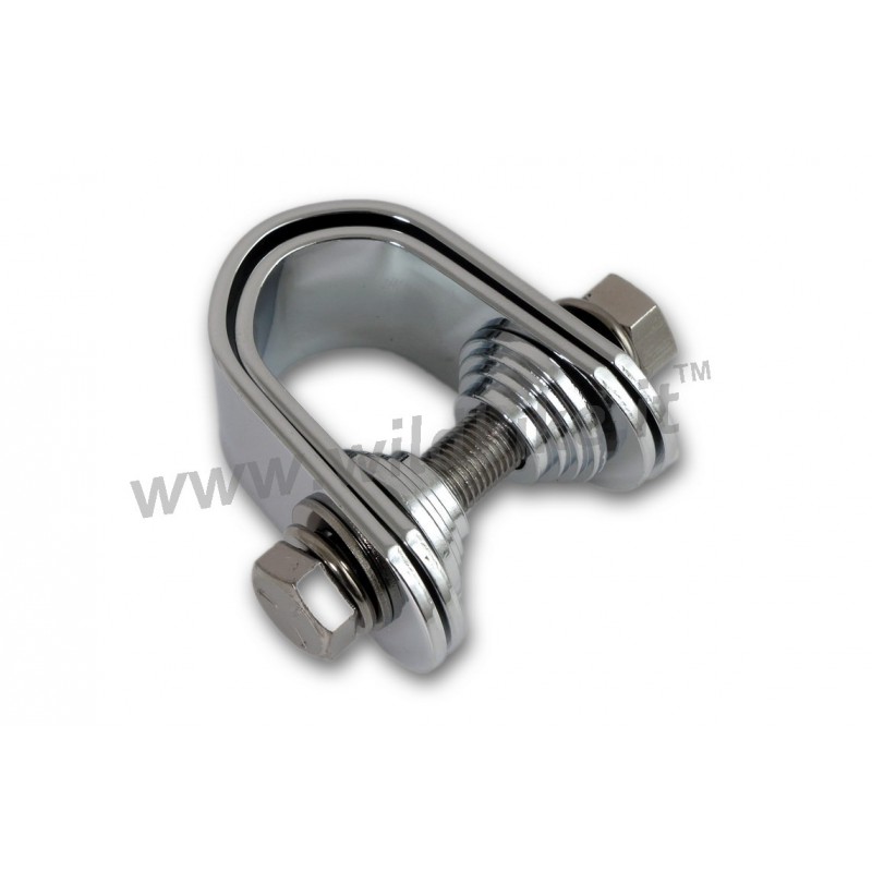 MORSETTO CLAMP CROMATO DA MANUBRIO PER ATTACCO STRUMENTI 