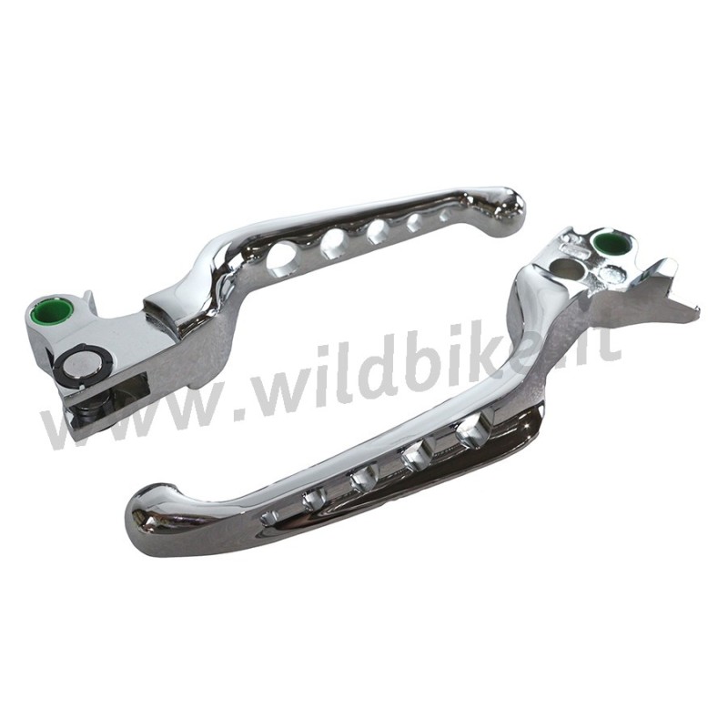 HEBEL SET PERFORIERTE ALUMINIUM CHROM HARLEY DAVIDSON XL SPORTSTER 1996-2003