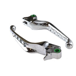 ALUMINIUM PERFORATED CHROME LEVERS SET HARLEY DAVIDSON XL SPORTSTER 1996-2003