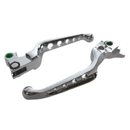 HEBEL SET PERFORIERTE ALUMINIUM CHROM HARLEY DAVIDSON BIG TWIN 1996-2017