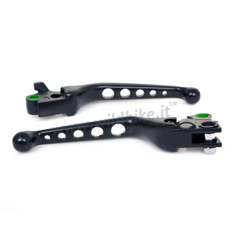 SET LEVIERS EN ALUMINIUM NOIR perforé HARLEY DAVIDSON XL SPORTSTER 1996-2003