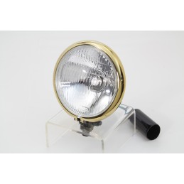 PHARE AVANT 5.75" 145 MM  NOIR/LAITON POUR MOTOS CUSTOM ET HARLEY DAVIDSON