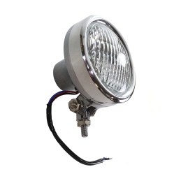 PHARE AVANT RETRO VINTAGE 5-1/8" 130 MM BRILLANT POUR MOTOS CUSTOM ET HARLEY DAVIDSON