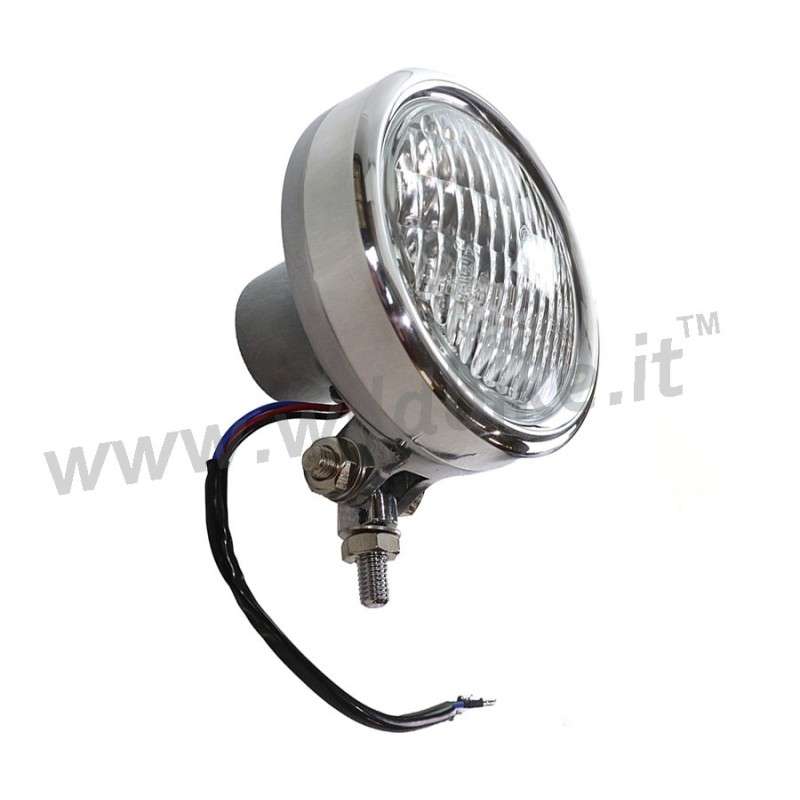 FRONTSCHEINWERFER RETRO VINTAGE 5-1/8" 130 MM POLIERT MOTORRAD CUSTOM UND HARLEY DAVIDSON