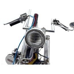 FARO FANALE ANTERIORE RETRO VINTAGE 5-1/8" 130 MM LUCIDATO MOTO CUSTOM E HARLEY DAVIDSON