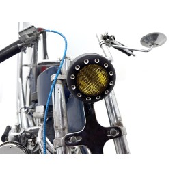 FRONTSCHEINWERFER RETRO VINTAGE 5-1/8" 130 MM SCHWARZEN MOTORRAD CUSTOM UND HARLEY DAVIDSON