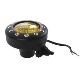 BLACK HEADLAMP RETRO VINTAGE 5-1/8" 130 MM CUSTOM MOTORCYCLES AND HARLEY DAVIDSON