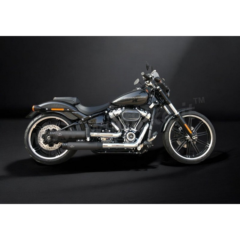 AUSPUFFANLAGE MCJ 2IN2 RACE 90 EU ZUGELASSEN HARLEY DAVIDSON SOFTAIL FXBR BREAKOUT 2018-24
