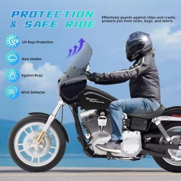 PARABREZZA CUPOLINO CLUB WARRIOR 15.75" SOLAR HARLEY DAVIDSON FXDB DYNA STREET BOB 2006-17