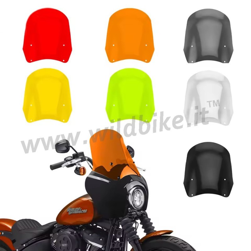 UPPER WINDSHIELD FOR FAIRING CLUB WARRIOR 15.75" HARLEY DAVIDSON