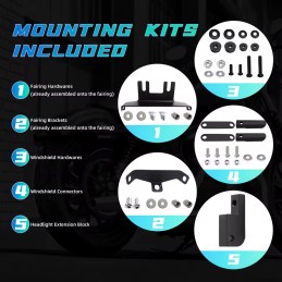 WINDSCHUTZSCHEIBE CLUB WARRIOR 15.75" DARK HARLEY DAVIDSON FXDB DYNA STREET BOB 2006-17