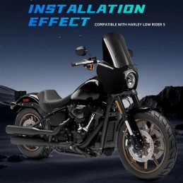 WINDSCHUTZSCHEIBE CLUB WARRIOR 15" DARK HARLEY DAVIDSON HARLEY DAVIDSON FXLRS SOFTAIL LOW RIDER S 2020-24