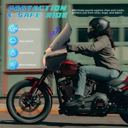 WINDSCHUTZSCHEIBE CLUB WARRIOR 15" DARK HARLEY DAVIDSON HARLEY DAVIDSON FXLRS SOFTAIL LOW RIDER S 2020-24