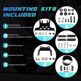 WINDSHIELD CLUB WARRIOR 15" DARK HARLEY DAVIDSON FXLRS SOFTAIL LOW RIDER S 2020-24