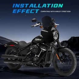 PARABREZZA CUPOLINO CLUB WARRIOR 15" GRIGIO FUMO HARLEY DAVIDSON FXBB SOFTAIL STREET BOB 2018-24