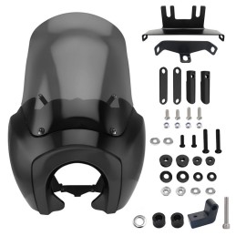 PARE-BRISE CARÉNAGE CLUB WARRIOR 15" GRIS FUMÉ HARLEY DAVIDSON FXBB SOFTAIL STREET BOB 2018-24