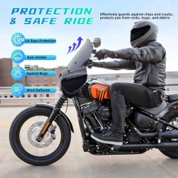 WINDSCHUTZSCHEIBE CLUB WARRIOR 15" DARK HARLEY DAVIDSON FXBB SOFTAIL STREET BOB 2018-24