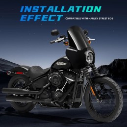 PARE-BRISE CARÉNAGE CLUB WARRIOR 15" DARK HARLEY DAVIDSON FXBB SOFTAIL STREET BOB 2018-24