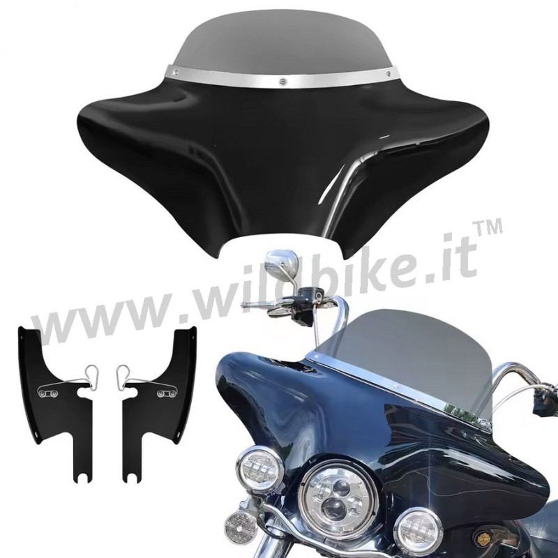 PARE-BRISE CARÉNAGE BATWING NOIR HARLEY DAVIDSON FLHR ROAD KING 1994-2025
