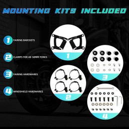 WINDSCHUTZSCHEIBE ROAD WARRIOR 15" HARLEY DAVIDSON SOFTAIL FXFB FAT BOB 2018-2024