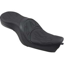 SEAT WIDE TOURING LOW PROFILE FLAME HARLEY DAVIDSON XL SPORTSTER 2004-2021