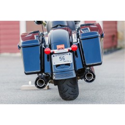 AUSPUFF SCHALLDÄMPFER SLIP-ON S&S GNX 4.5" SCHWARZEN HARLEY DAVIDSON FLH FLT TOURING 1995-2016