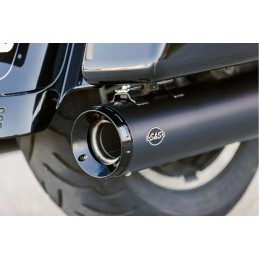 POT D'ECHAPPEMENTS SLIP-ON S&S GNX 4.5" NOIR HARLEY DAVIDSON FLH FLT TOURING 1995-2016