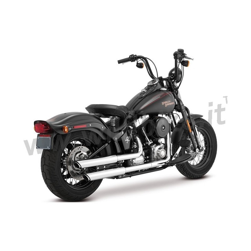 AUSPUFFANLAGEN SLIP-ON VANCE & HINES TWIN SLASH 3" VERCROMT HARLEY DAVIDSON FLS SOFTAIL 2007-2017