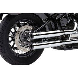 SILENCIEUX d'échappement COBRA SLIP ON 3 " RPT CHROME HARLEY DAVIDSON FLSTN SOFTAIL DELUXE 2006-17