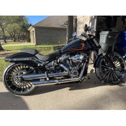 SILENCIEUX ÉCHAPPEMENTS S&S SLIP-ON RACE CHROME HARLEY DAVIDSON SOFTAIL  2108-2024